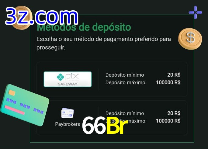 O cassino 66Br oferece uma grande variedade de métodos de pagamento